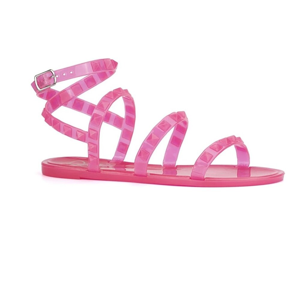 🌸  Olivia Miller Girls Stud Jelly Gladiator Sandals -‎ New - Size 13🌸